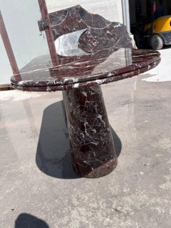 Rosso Levanto Burgundy Marble Dining Table - Red Stone Table
