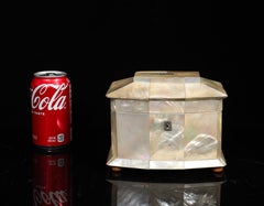 An English Regency Mother-of-Pearl Veneered Tea Caddy, Circa 1840