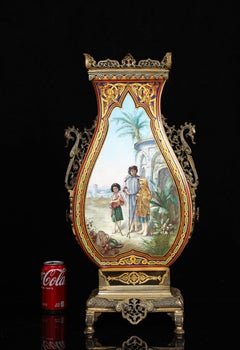 A Large 19th Century French Ormolu Mounted Orientalist Vase, E. Lievre