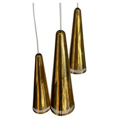 1950s Mauri Almari 'K2-48' Brass Chandelier for Idman