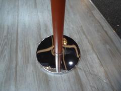 Leather and Chrome Ralph Lauren Floor Lamp