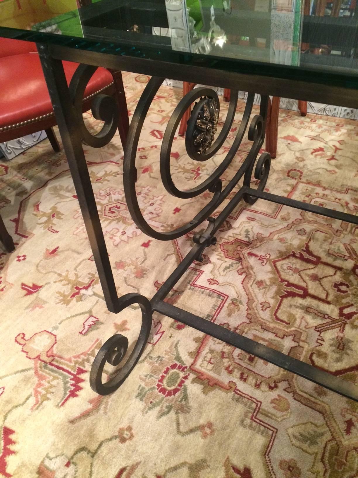 One of a Kind Vintage New Orleans Iron Dining Table 1