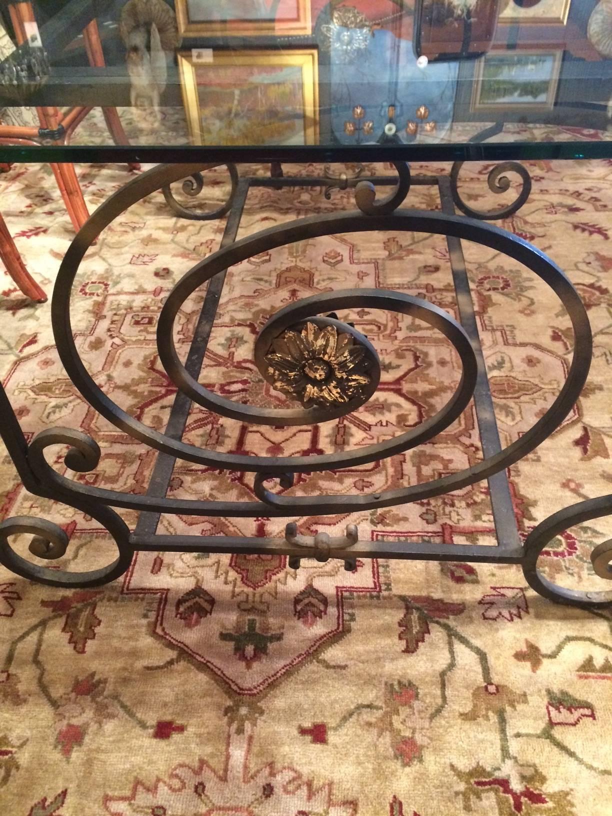 One of a Kind Vintage New Orleans Iron Dining Table 2