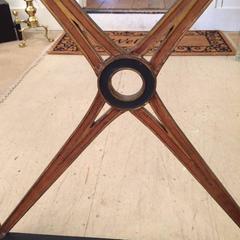 Neoclassical Italian Narrow Console with Grey Marble Top