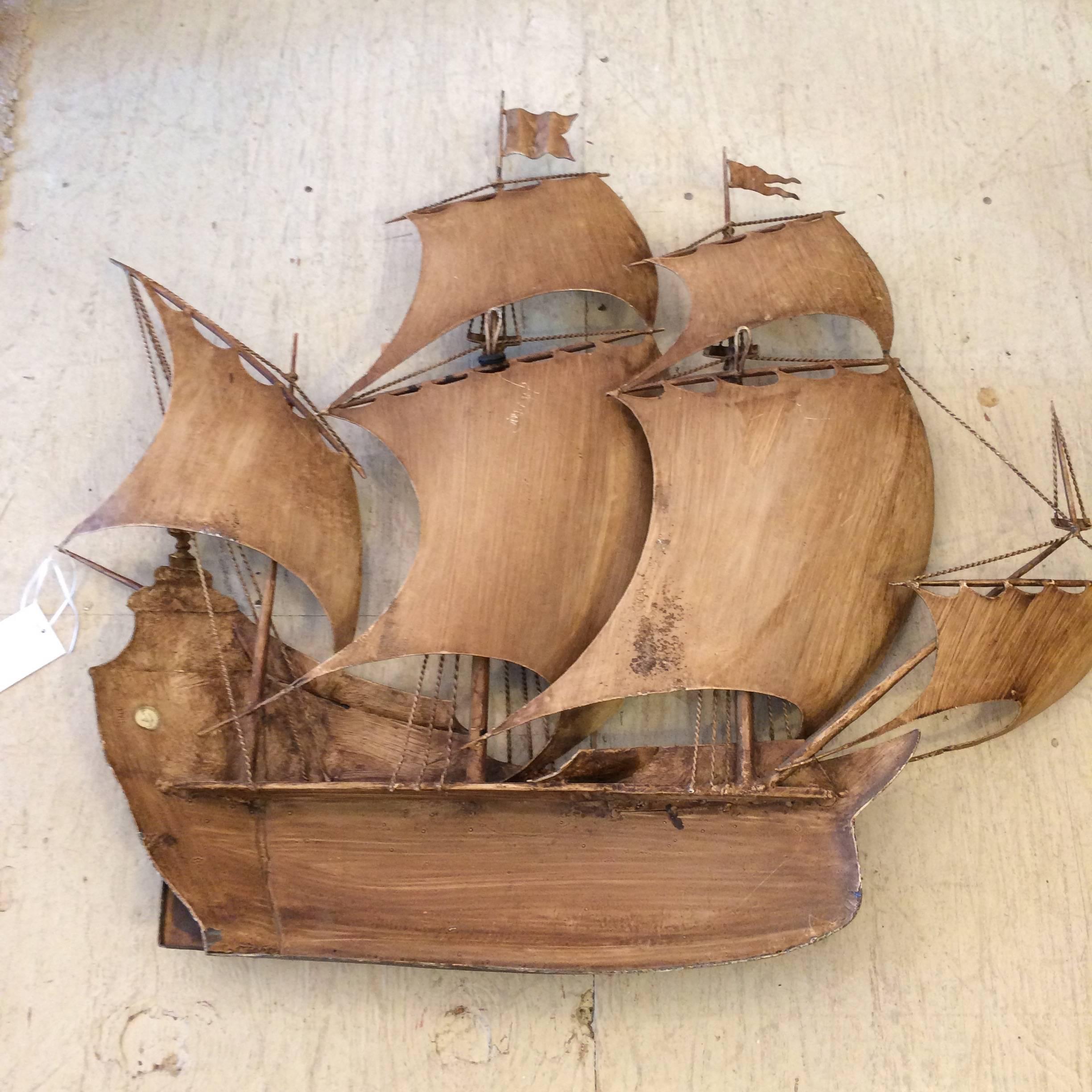 Mottahedeh Iron Nautical Ship Wall Sculpture For Sale 3