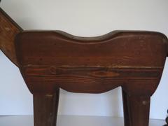 Whimsical Folk Art Wooden Horse Stool