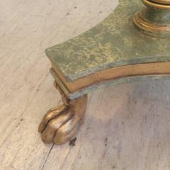 Glamorous Venetian Faux Painted & Gilded Round Side Drinks Table