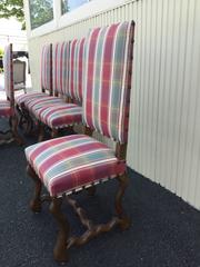 Set of Six French Renaissance Louis XIII Style Dining Chairs