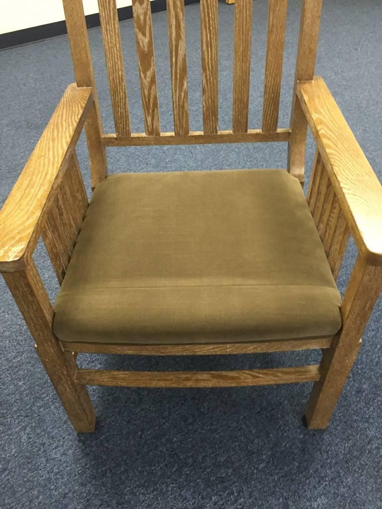 Handsome Cerused Oak French Armchair For Sale 4