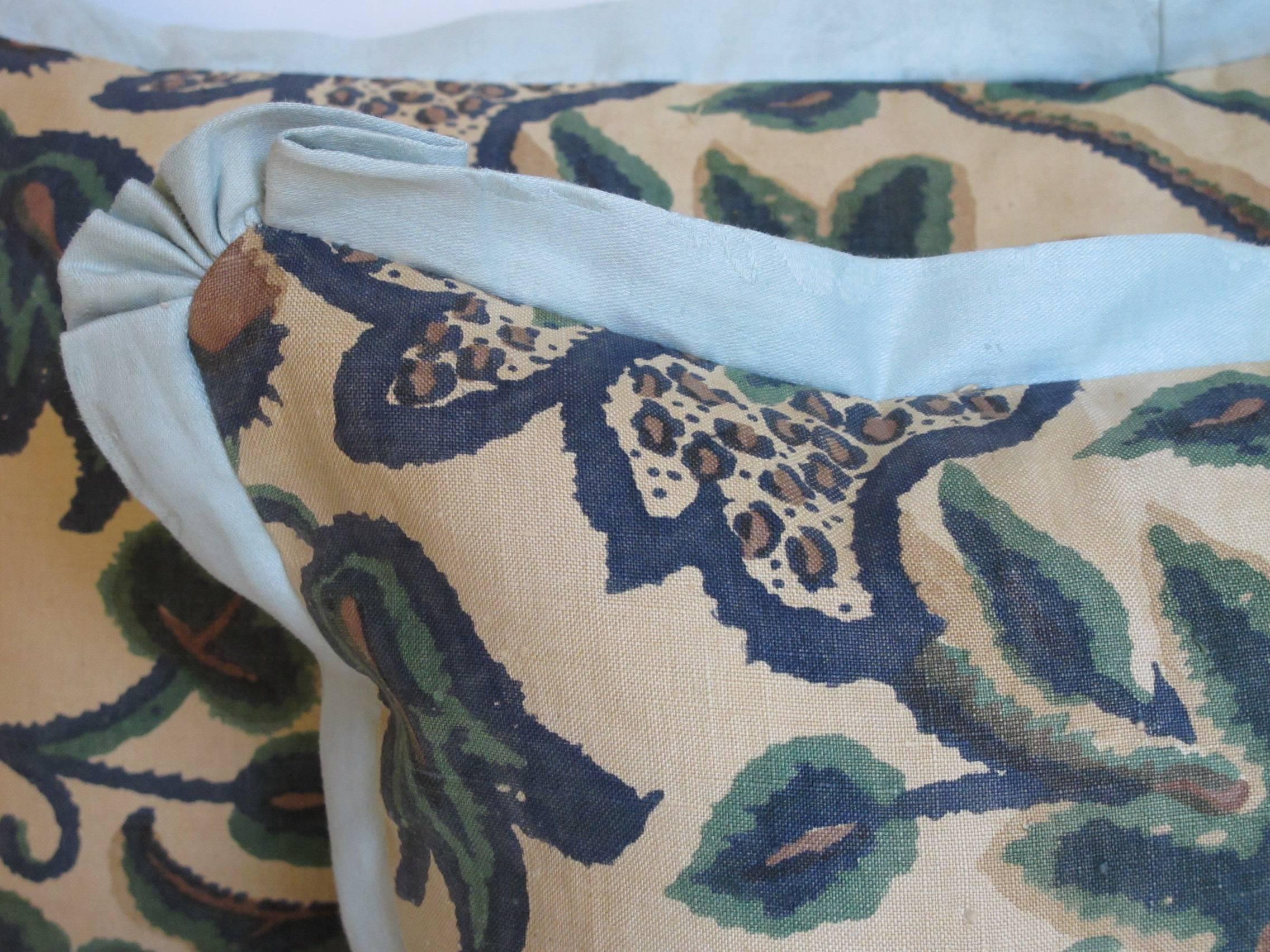 American Vintage French Printed Linen Pillows by Mary Jane McCarty