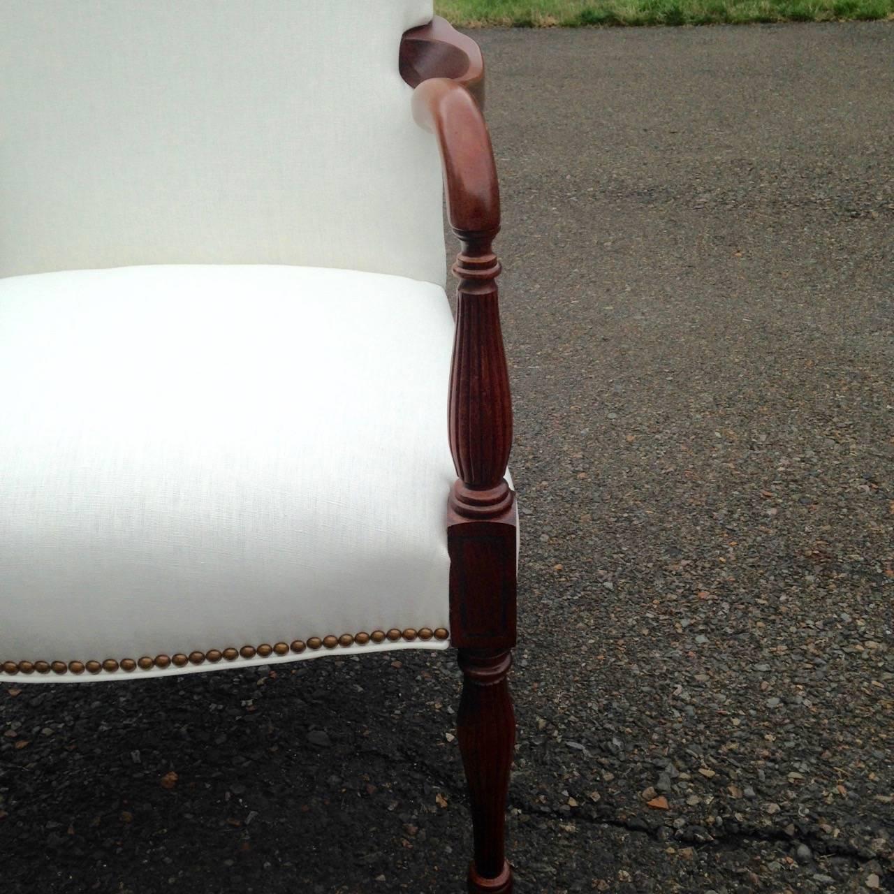 Classy Pair of Federal Style Armchairs In Excellent Condition In Hopewell, NJ