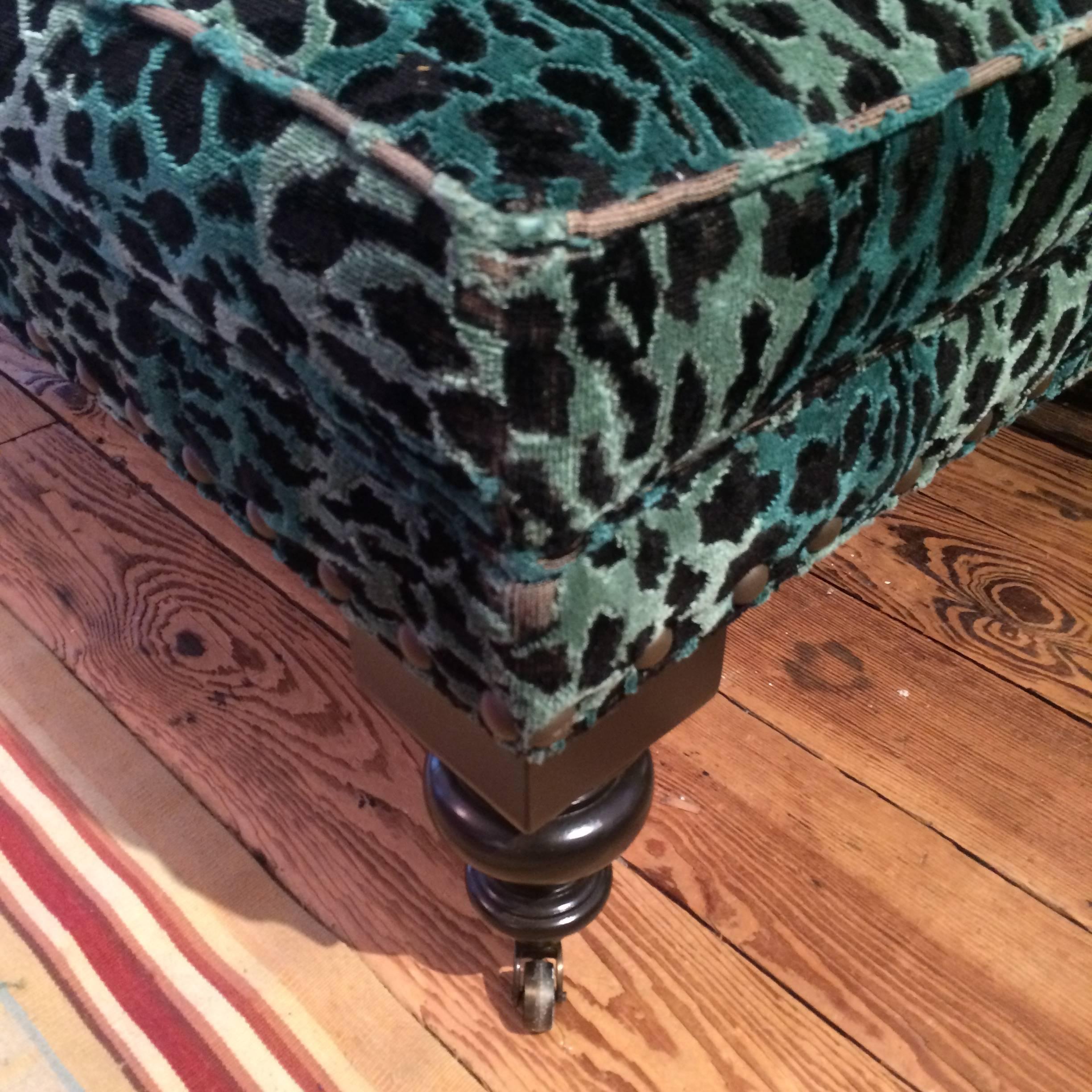 Mid-20th Century Fabulous Upholstered Animal Print Back to Back Chair
