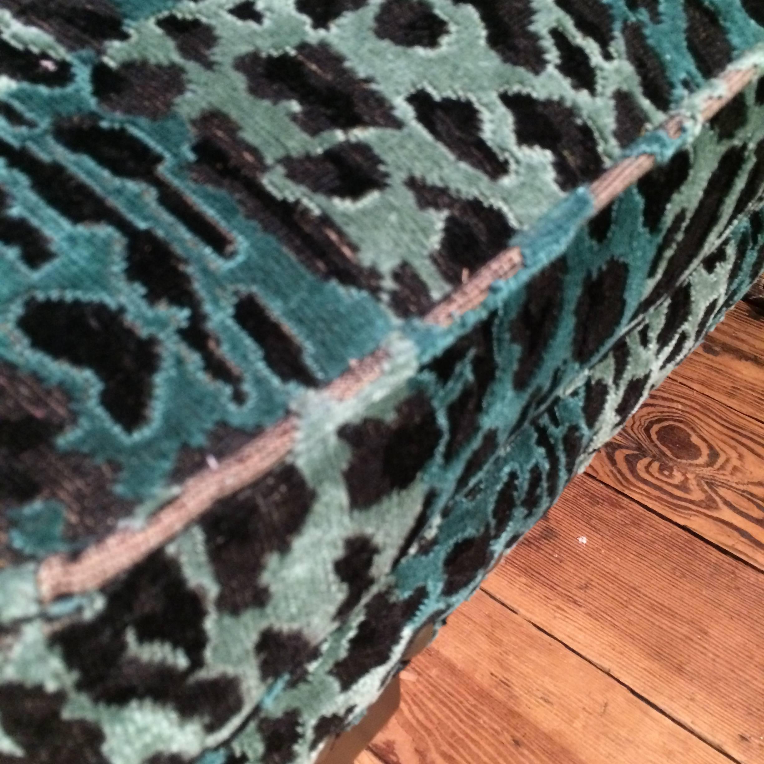 Fabulous Upholstered Animal Print Back to Back Chair 1