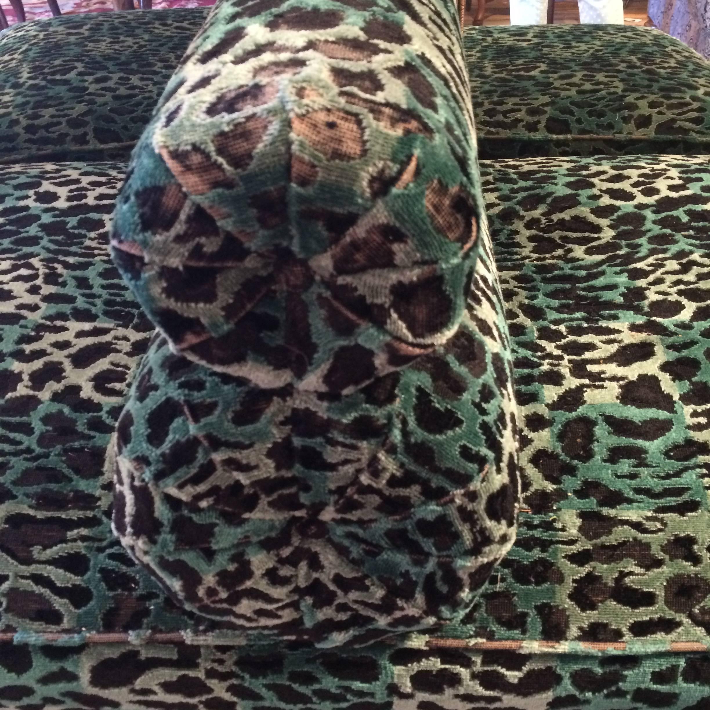 Fabulous Upholstered Animal Print Back to Back Chair 2