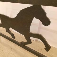 Unusual Iron Striding Horse Console Table
