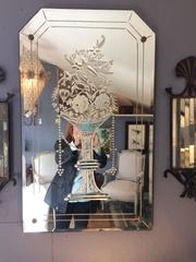 Beautiful Vintage Etched Mirror