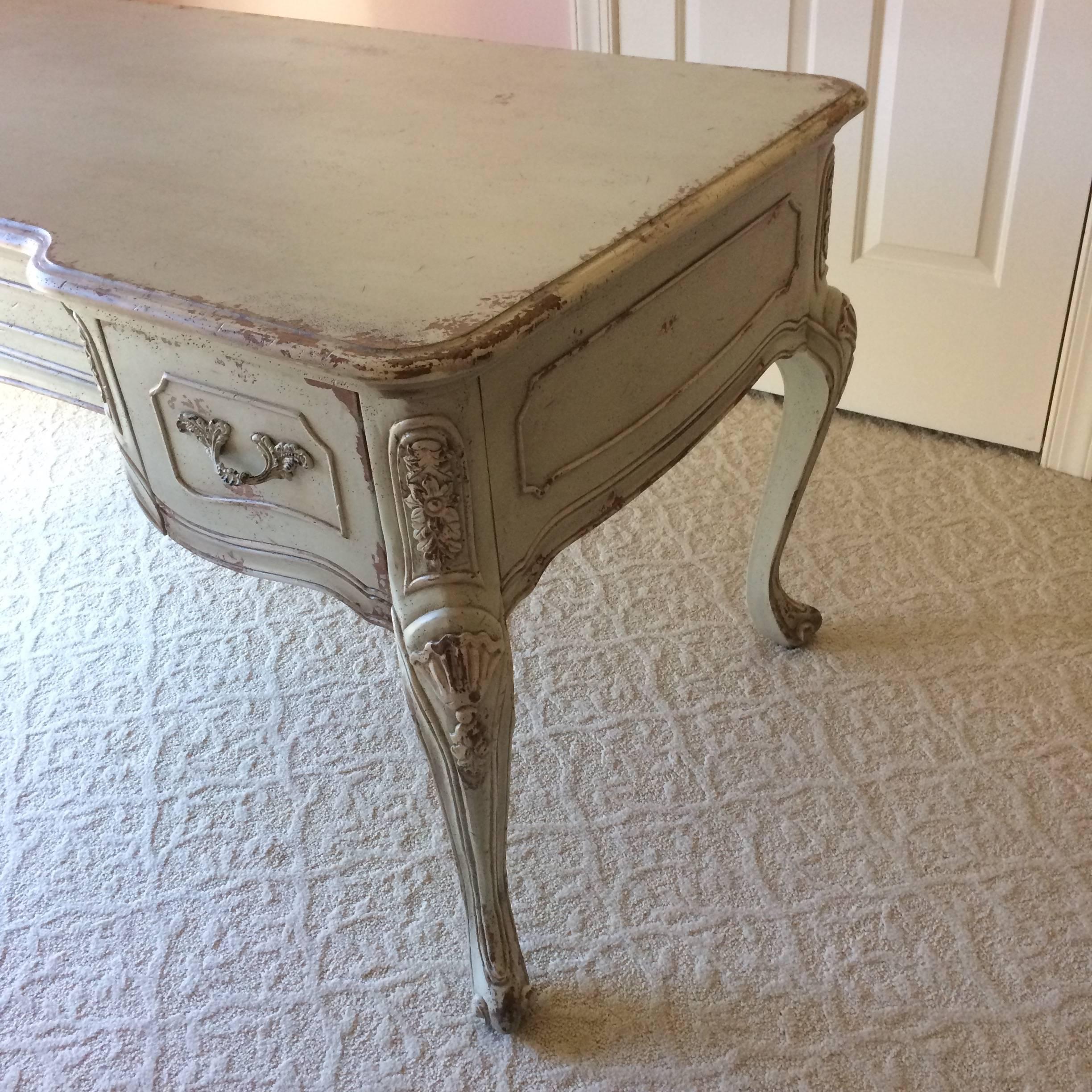 Contemporary Romantic French Style Painted Writing Desk