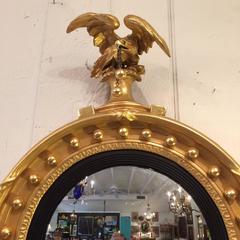 19th Century Federal Bullseye Convex Mirror