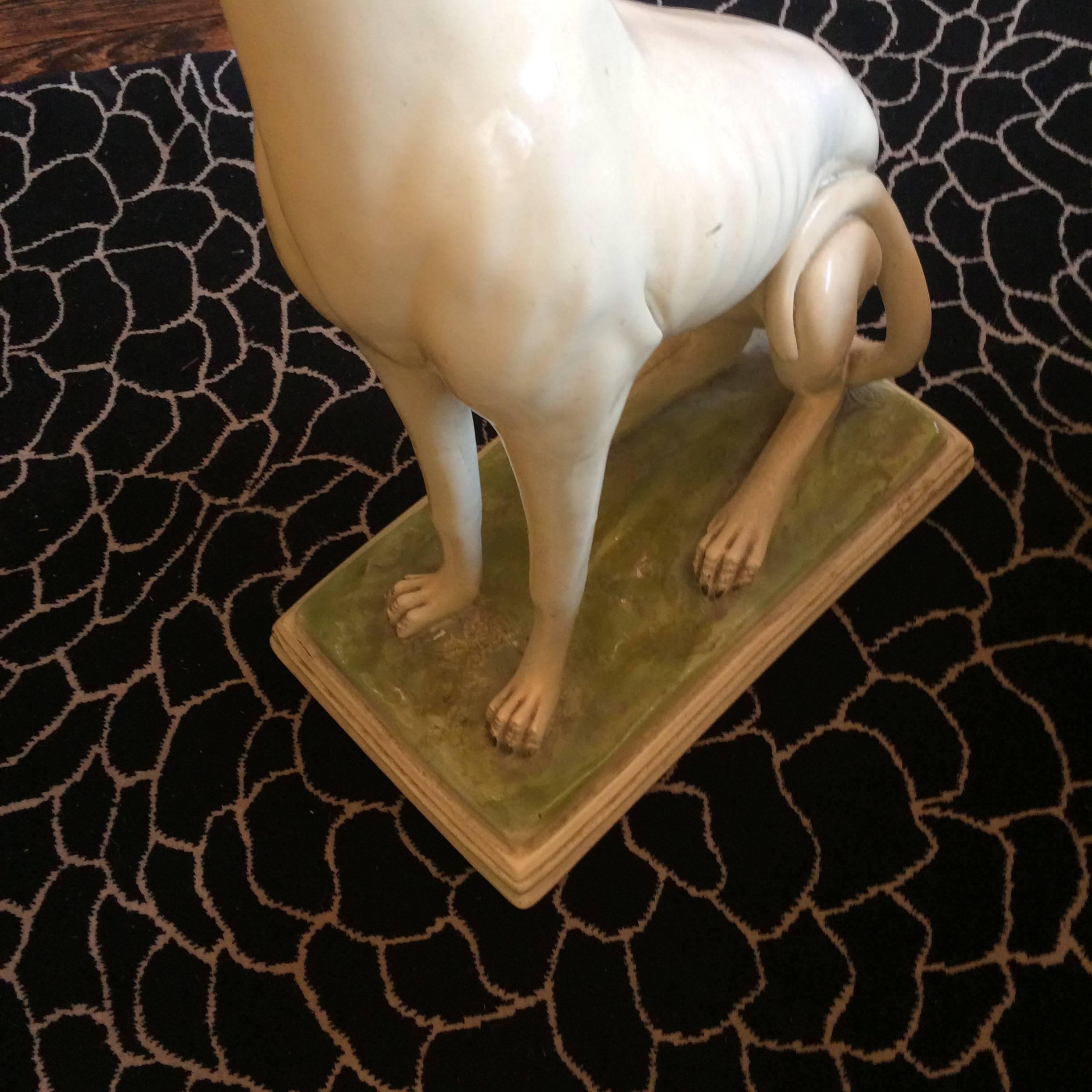 Adorable Elongated Large Whippet Sculpture In Excellent Condition In Hopewell, NJ