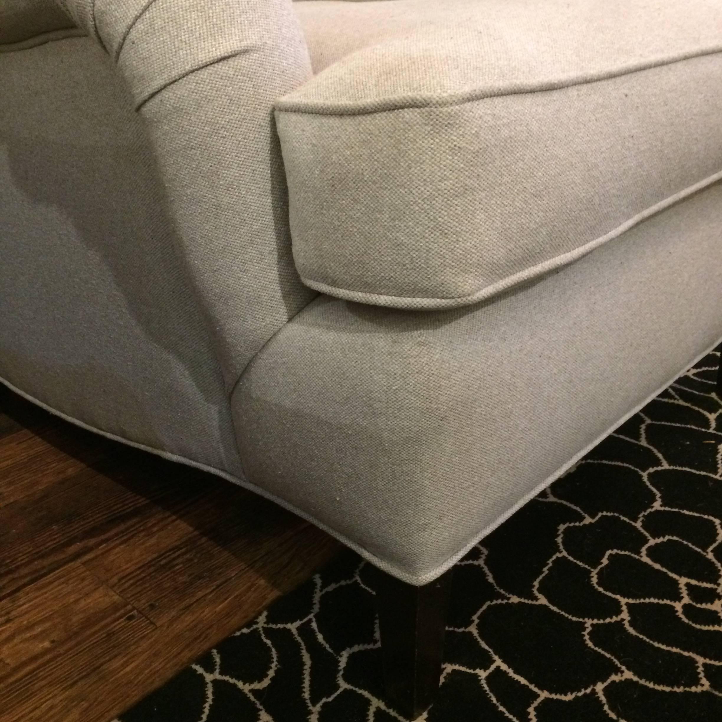American George Smith Style Pair of Classic Club Chairs