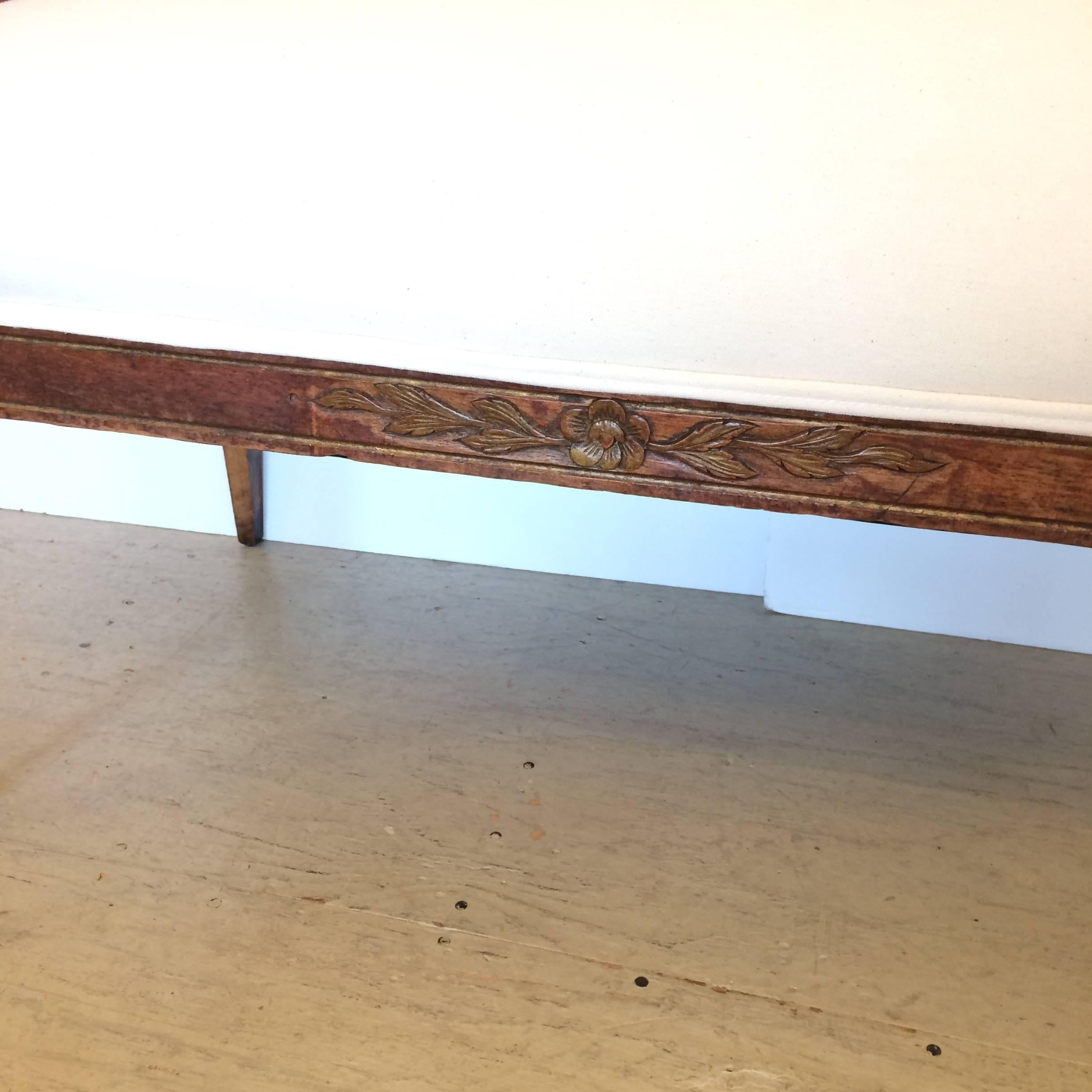 Fruitwood Ultra Chic French Directoire Settee Loveseat Bench