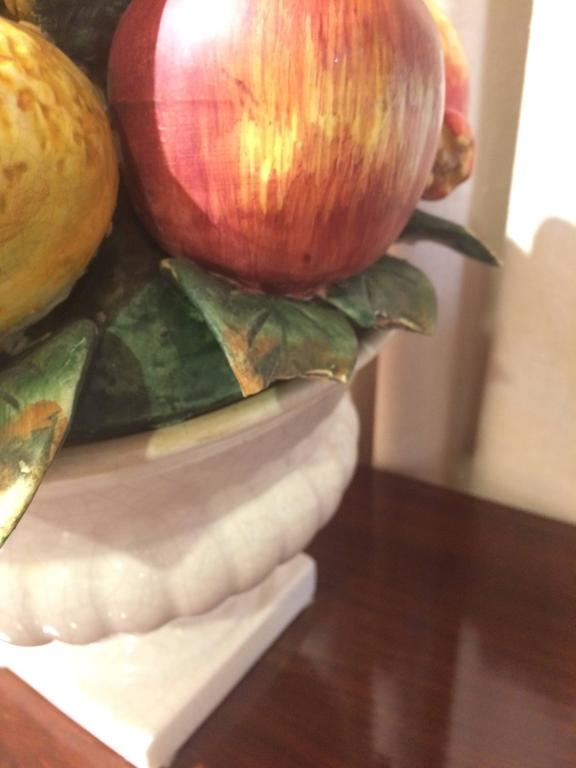 Mouthwatering Italian Ceramic Fruit Bowl Centerpiece at 1stDibs