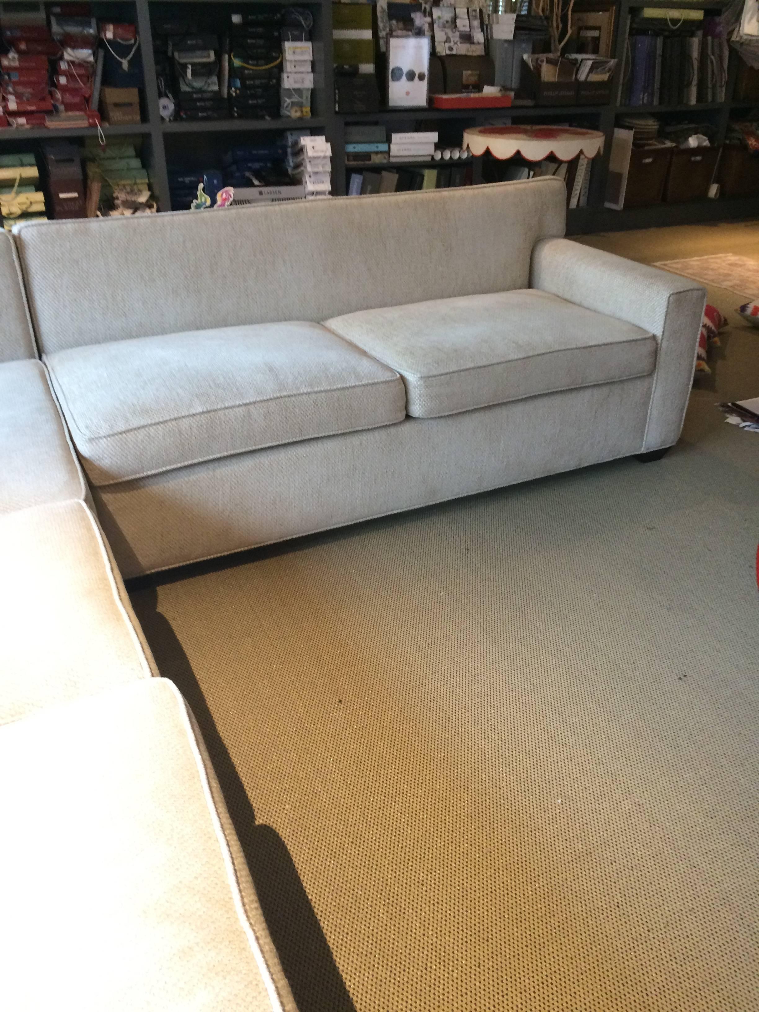 Handsome Custom Tailored Chenille Sectional Sofa 3