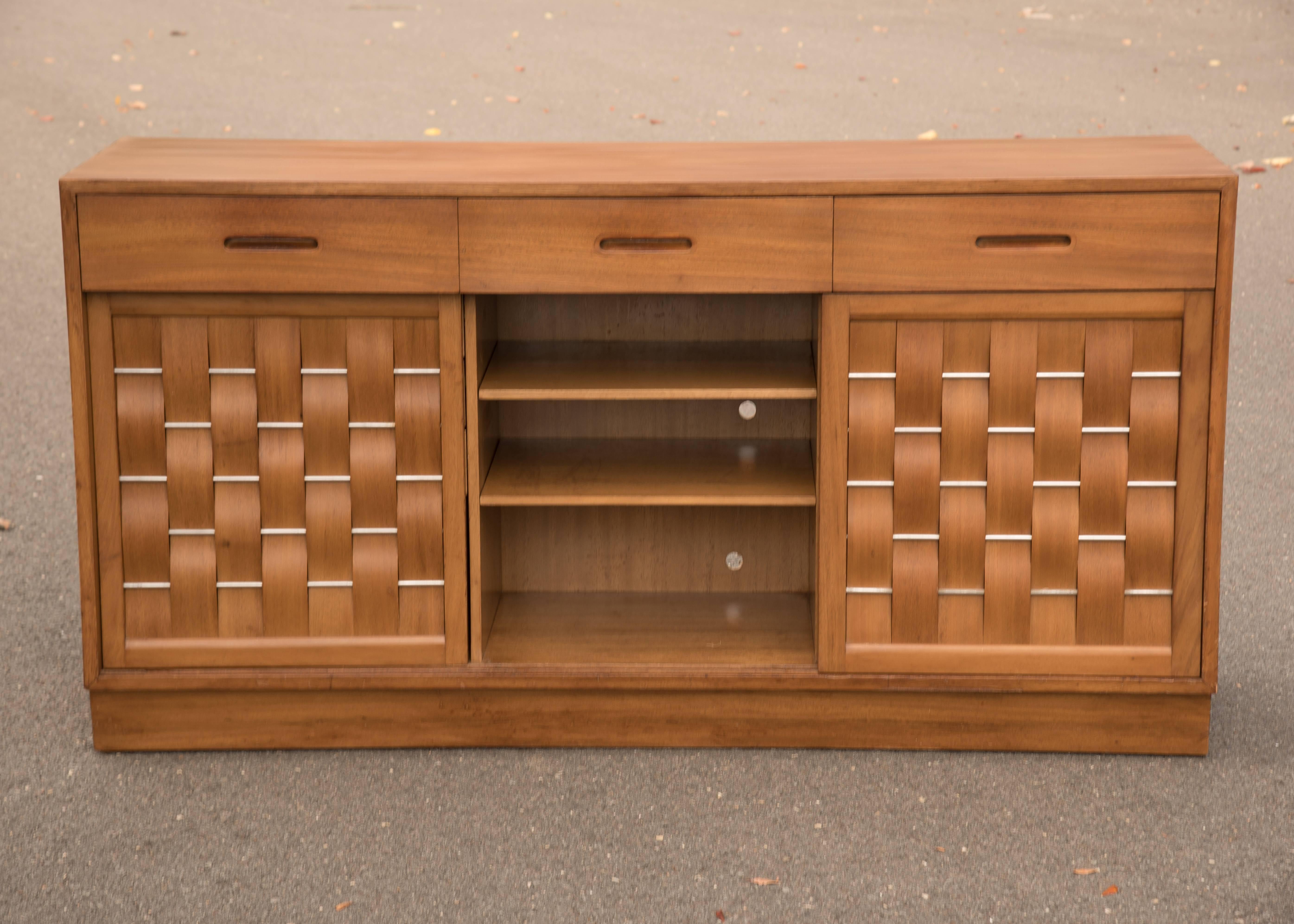 woven credenza