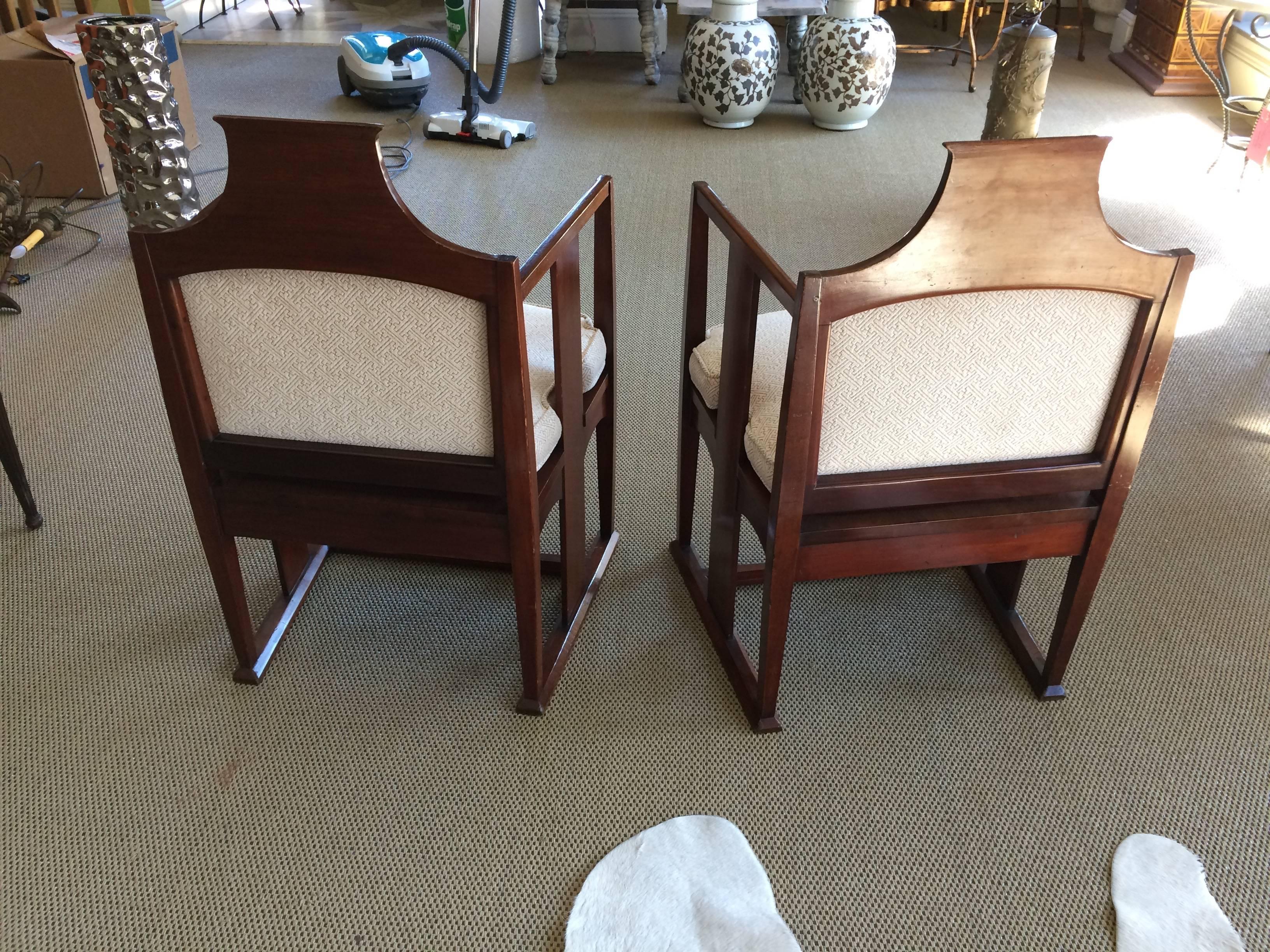 Wonderful Pair of Art Nouveau Chairs In Excellent Condition In Hopewell, NJ