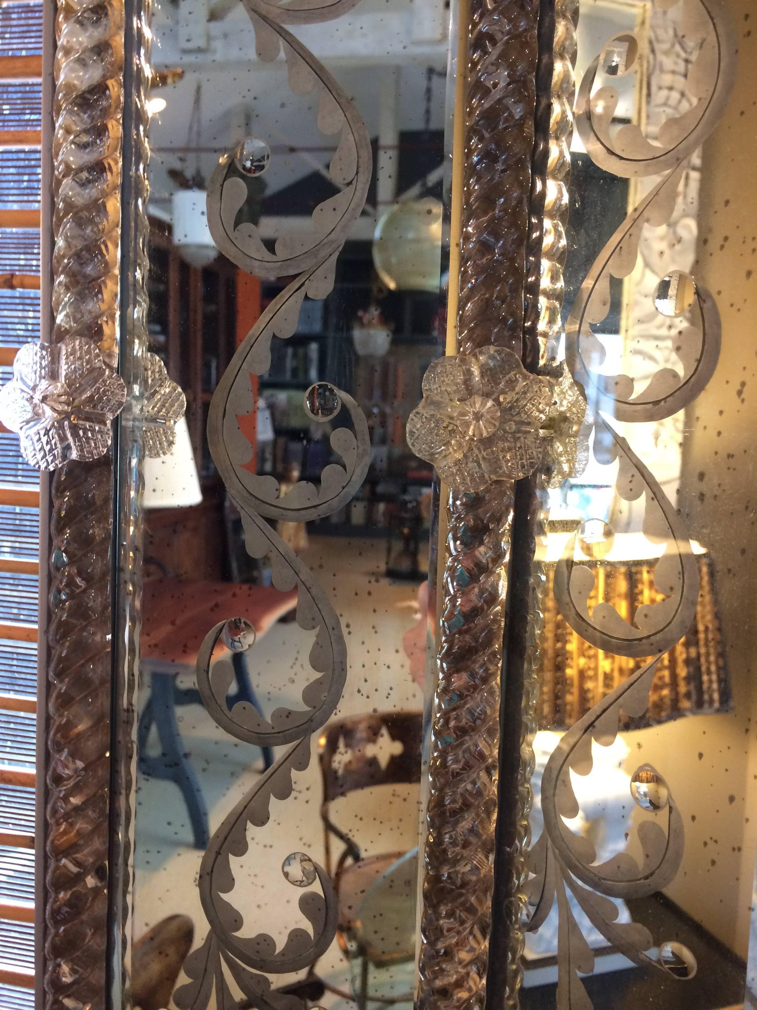 Mid-20th Century Magnificent Super Fancy Venetian Mirror