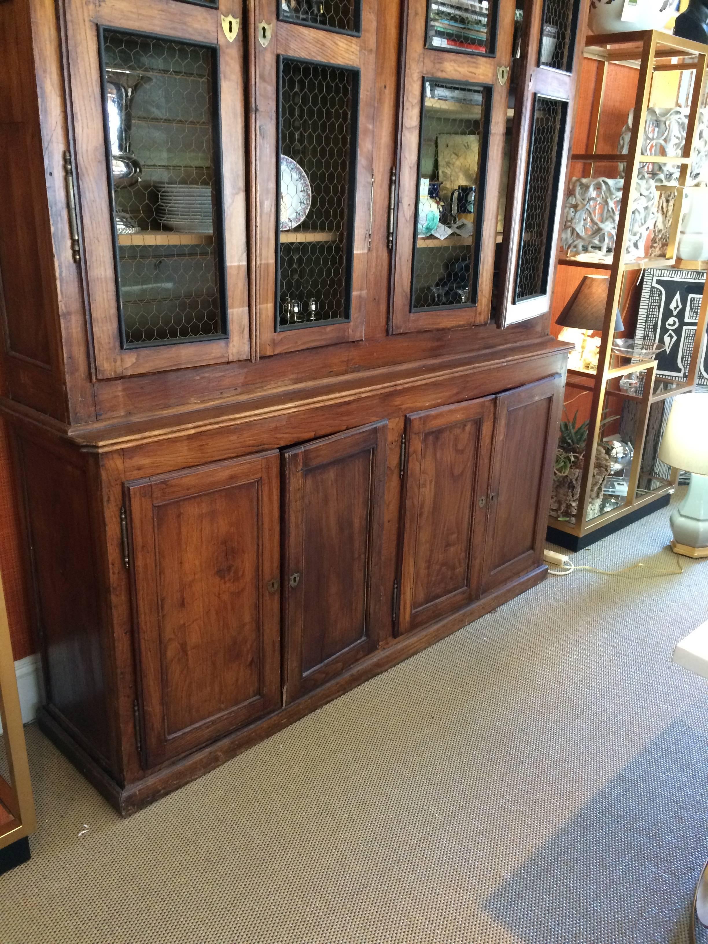 Fantastic Tall Mahogany Antique Bookcase Cabinet 2