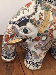 Adorable Chinese Hand-Painted Elephant Drinks Table Garden Seat