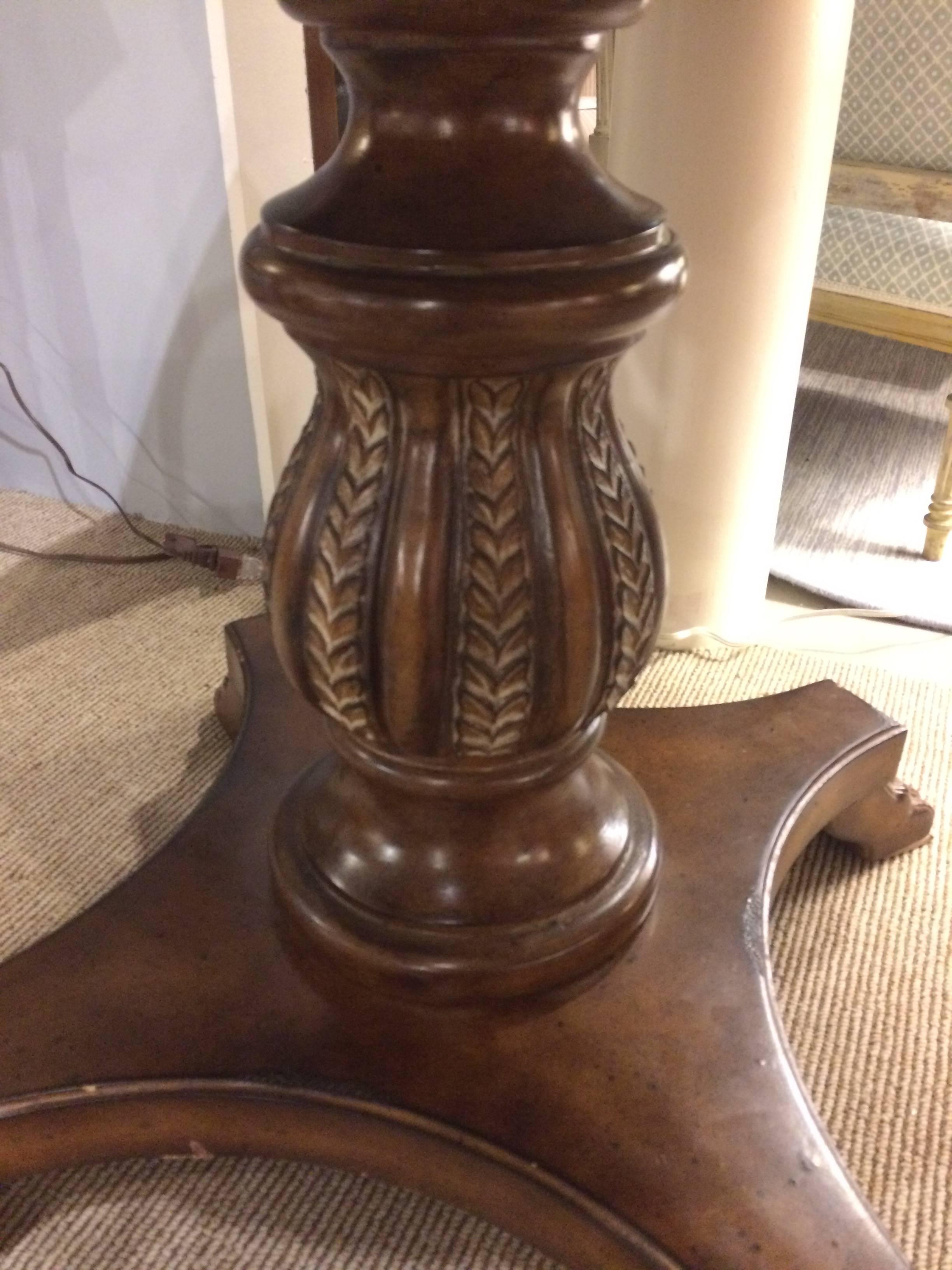 American Handsome Round Center or Side Table with Decorative Star Marble Top