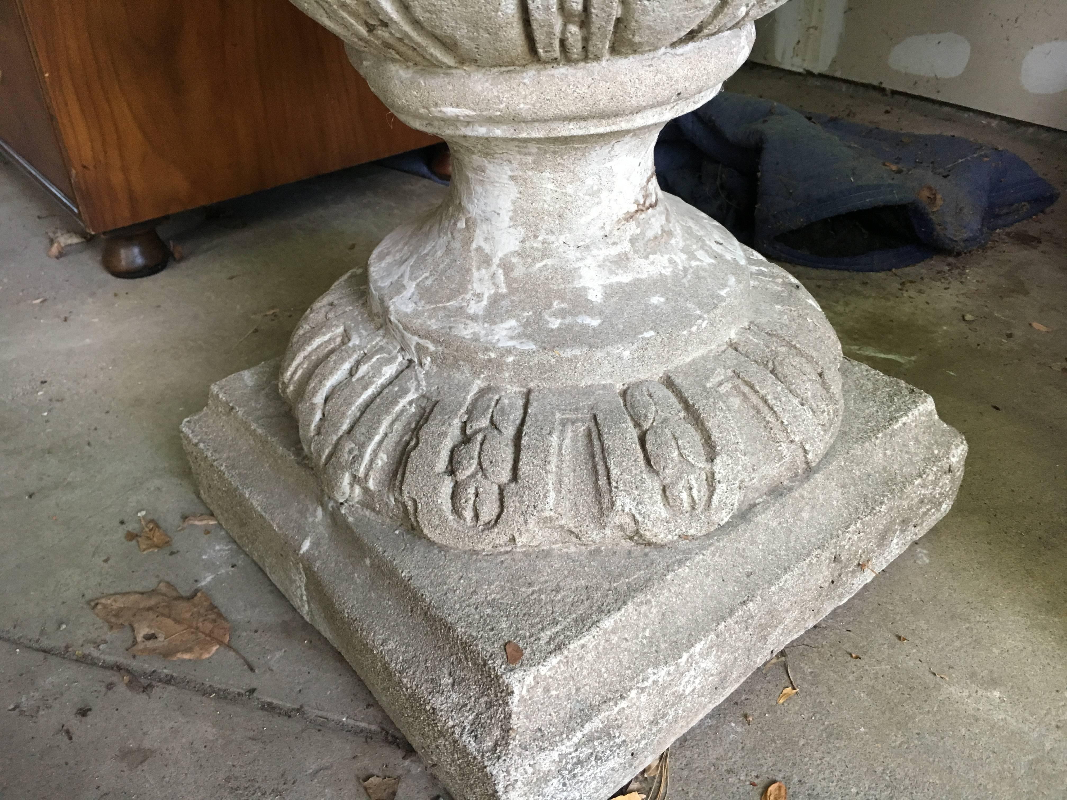 American One of a Kind Vintage Concrete Planter