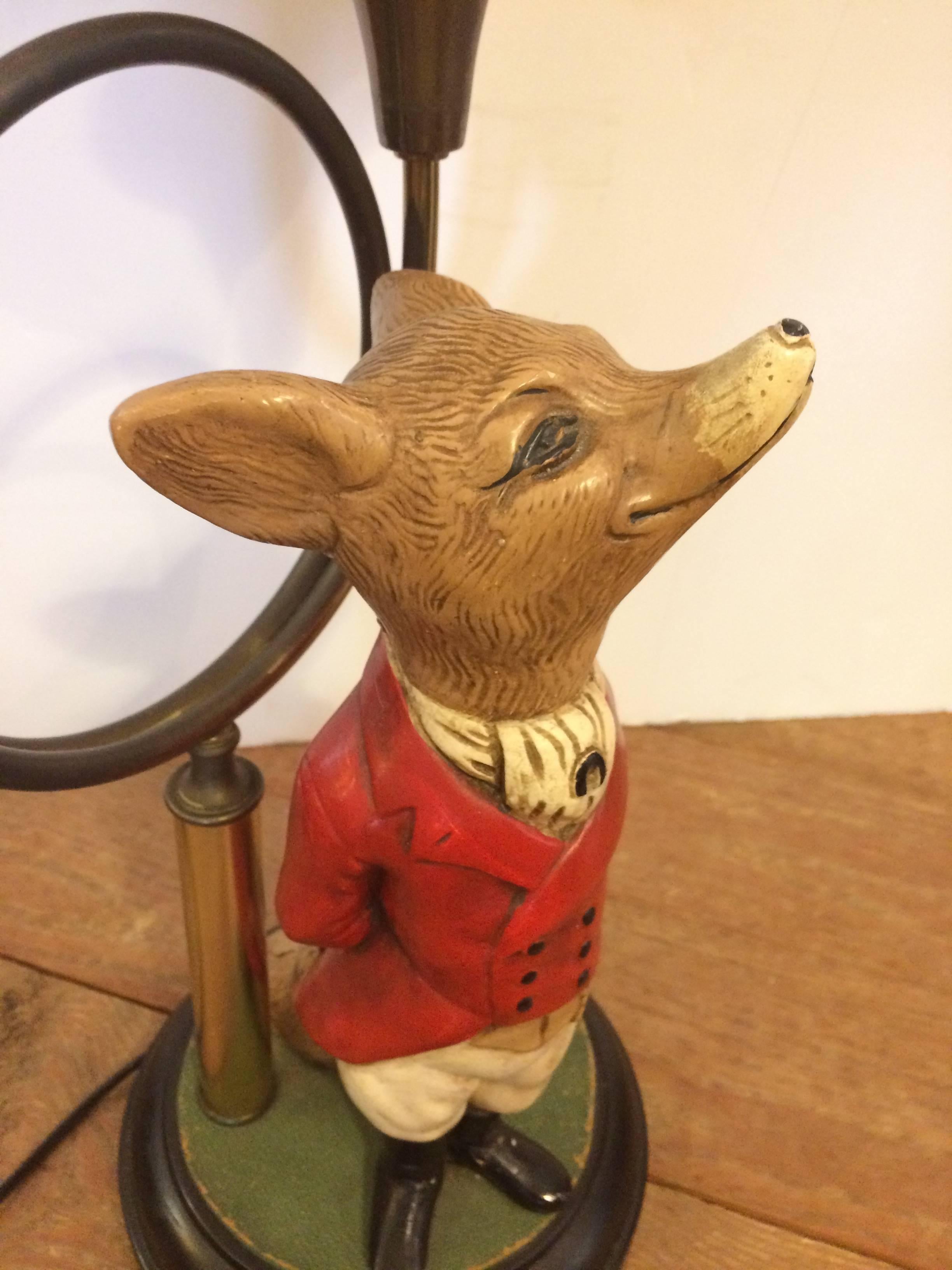 vintage fox lamp