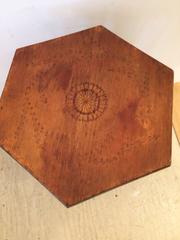 Unusual Hexagonal Authentic Bamboo Side or Drinks Table