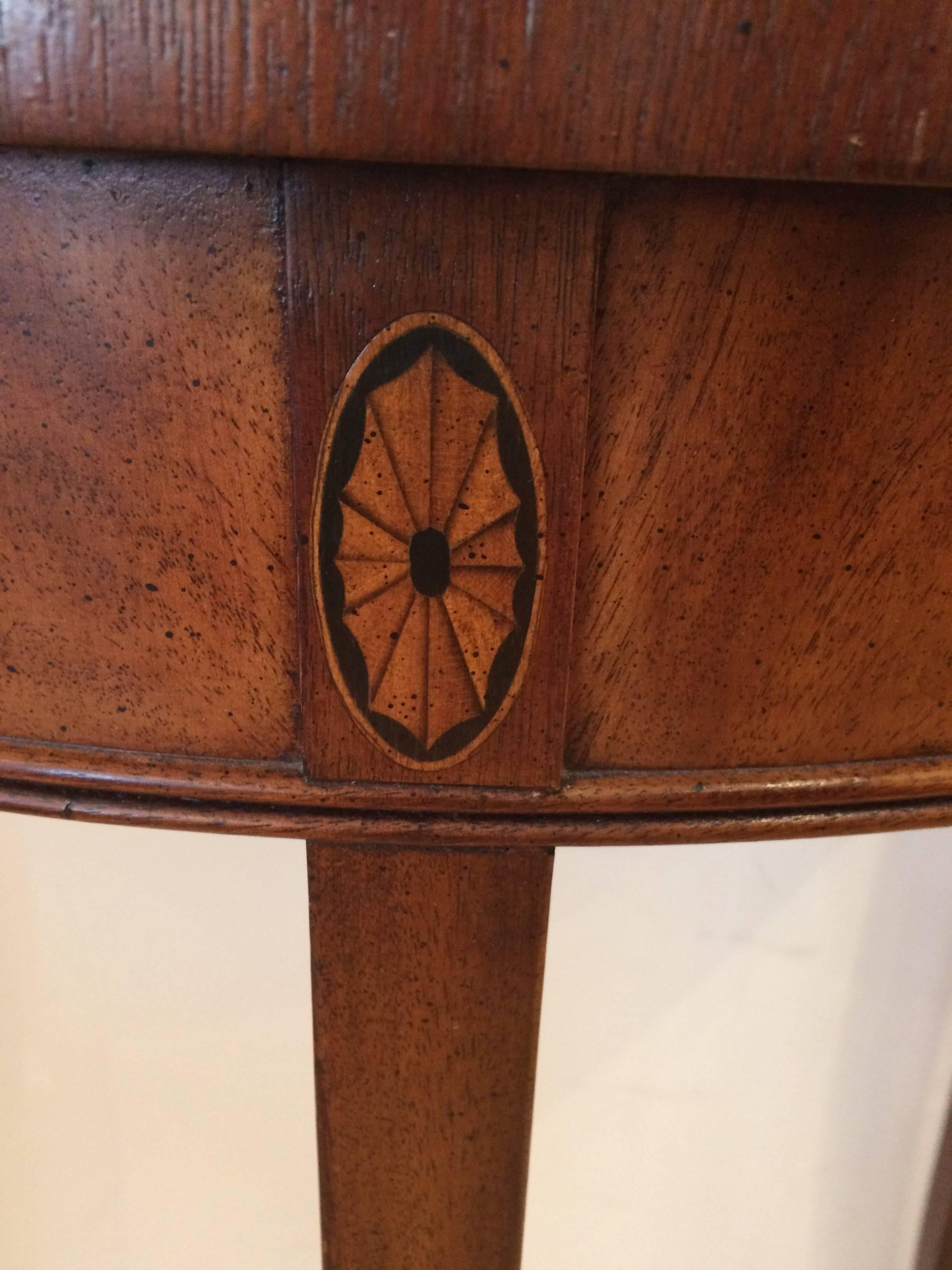 small mahogany console table