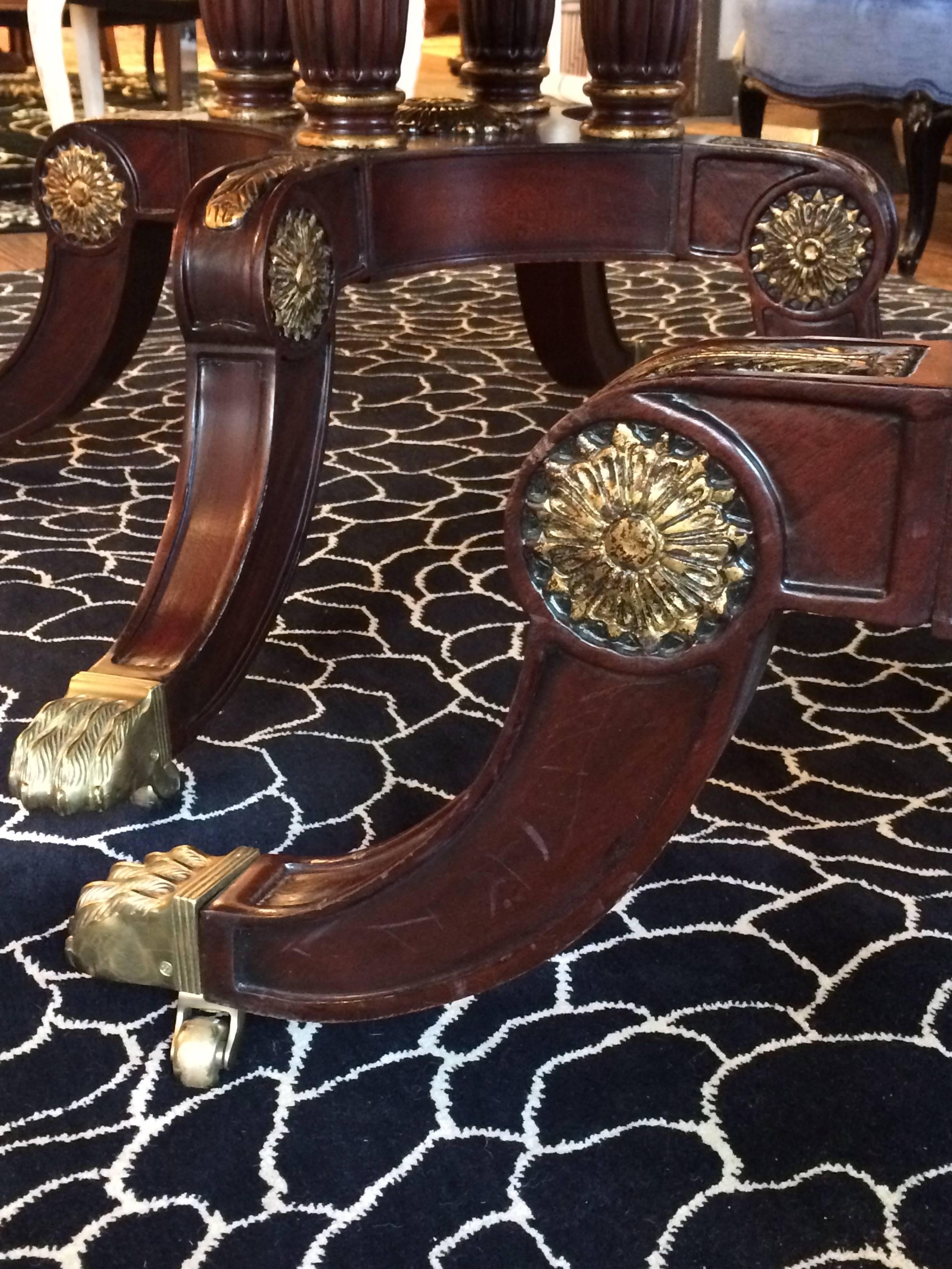 American Very Impressive Large Rectangular Double Pedestal Mahogany Dining Table