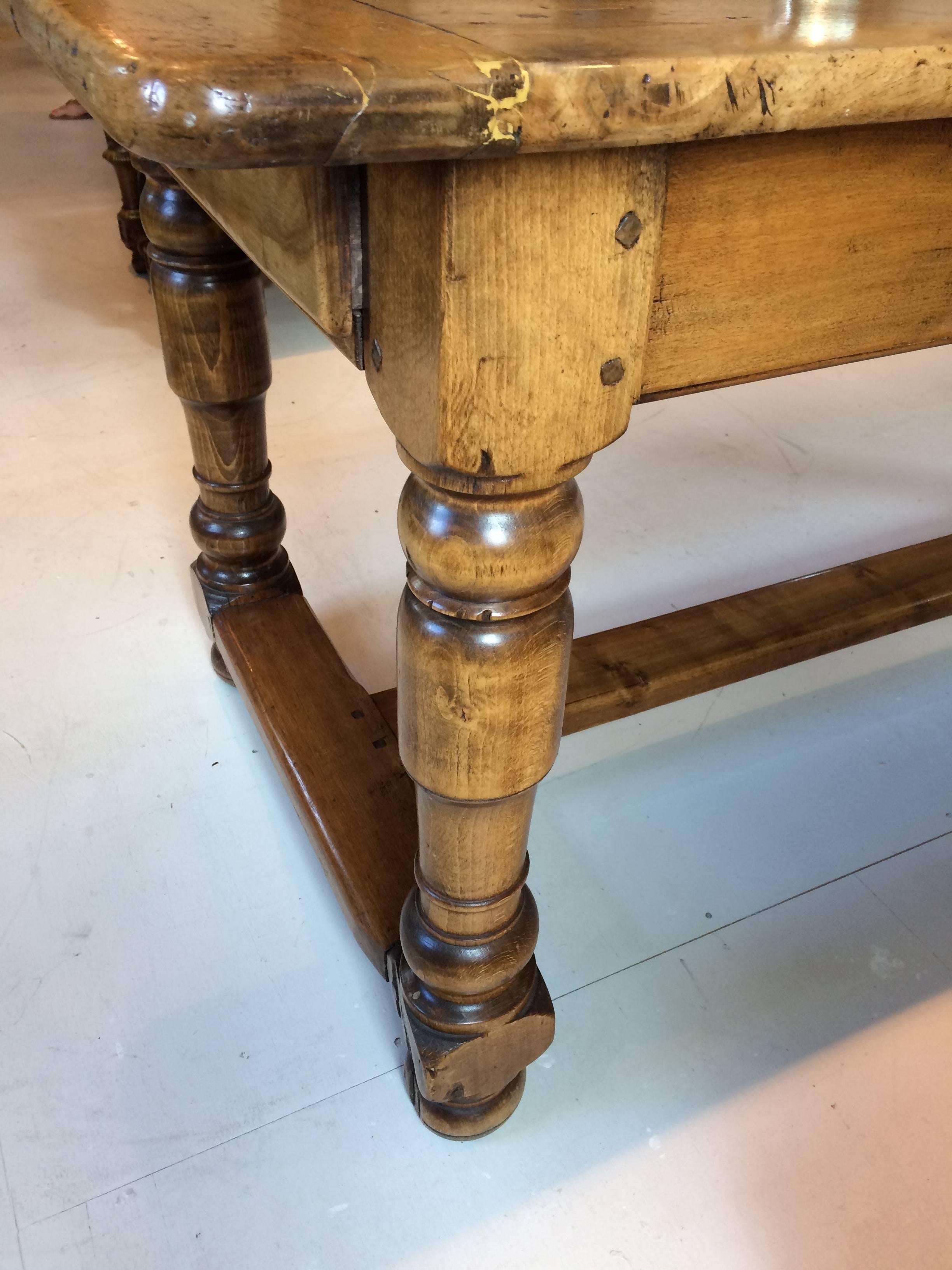Superbly Long Impressive French Walnut Refectory Dining Table 1