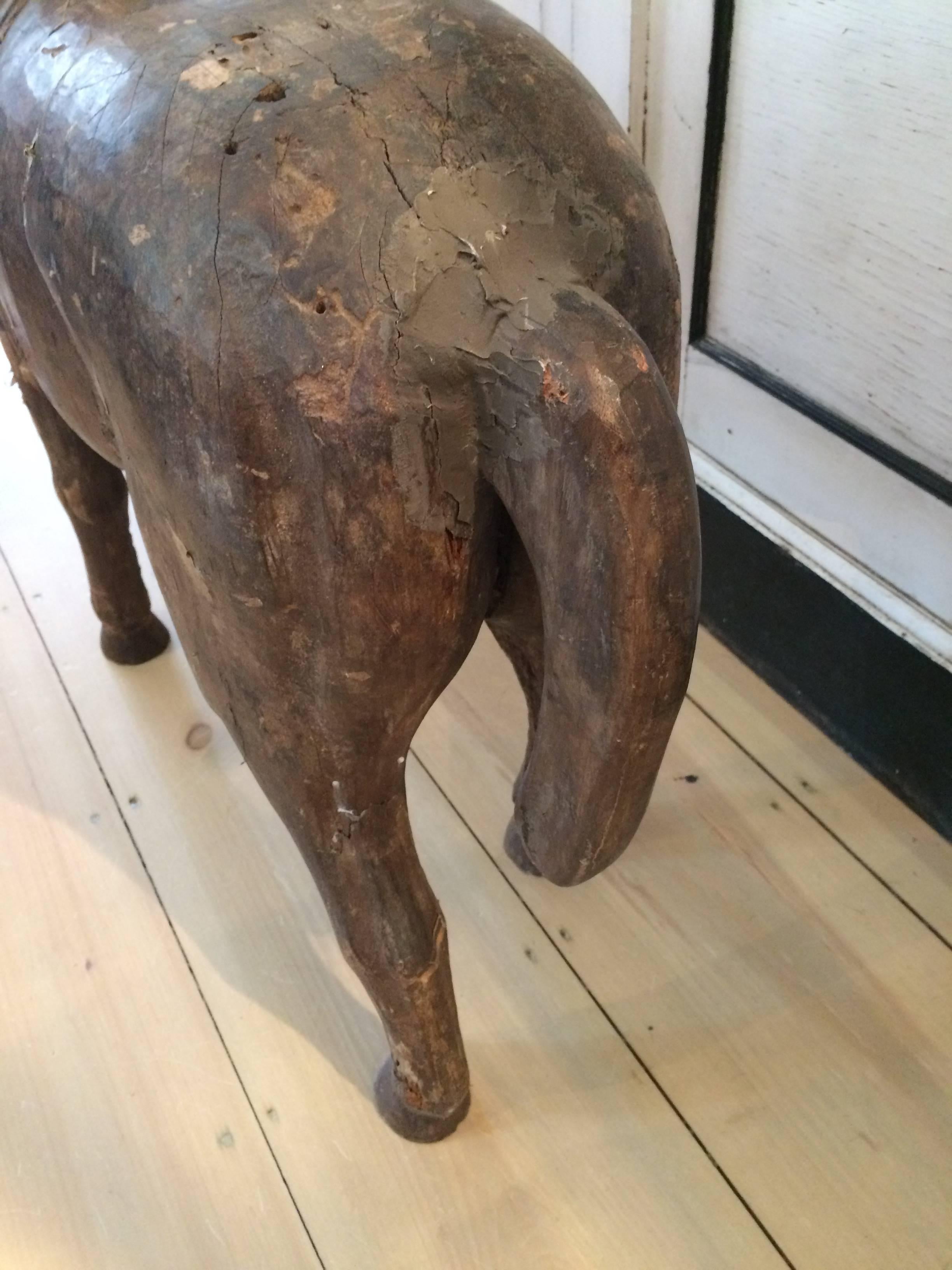antique wooden horse