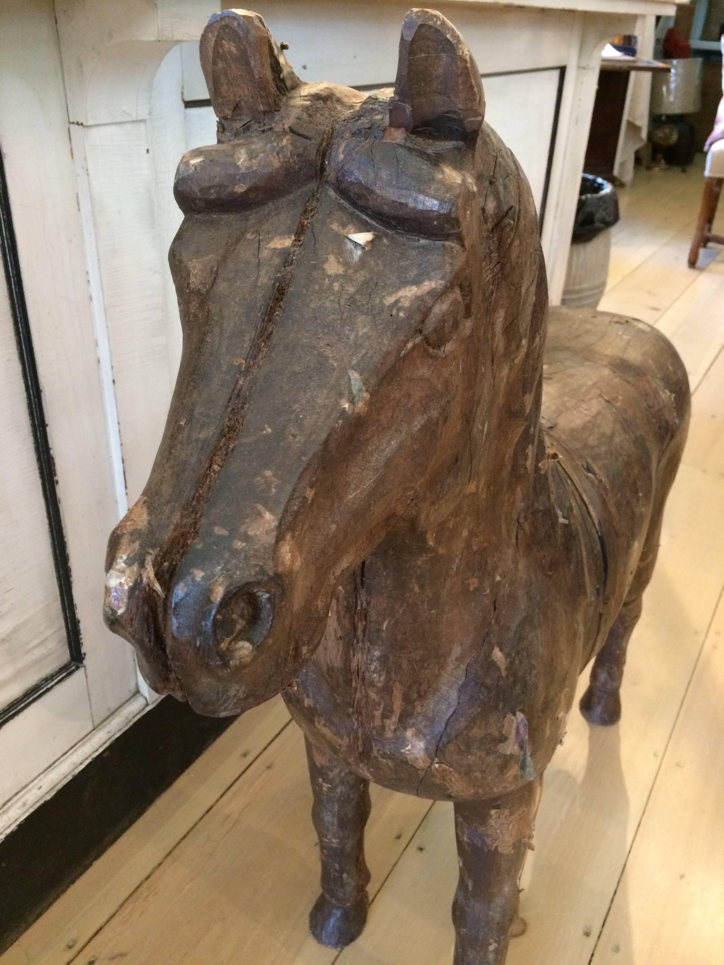 carved wooden horse for sale