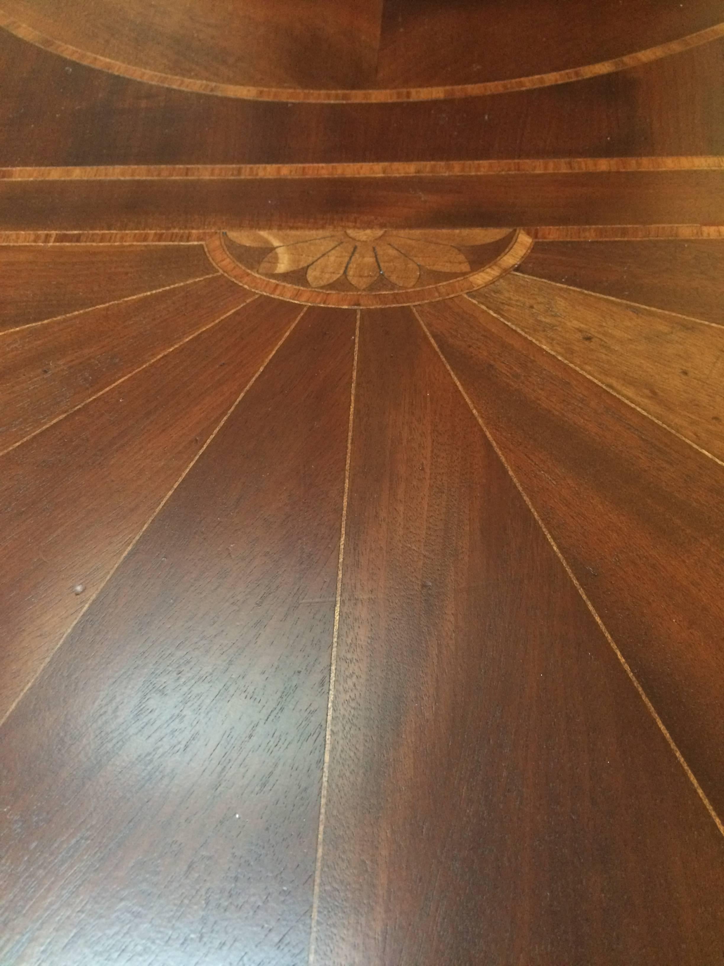 Mahogany Versatile Regency Style Oblong Inlaid Mixed Wood Table