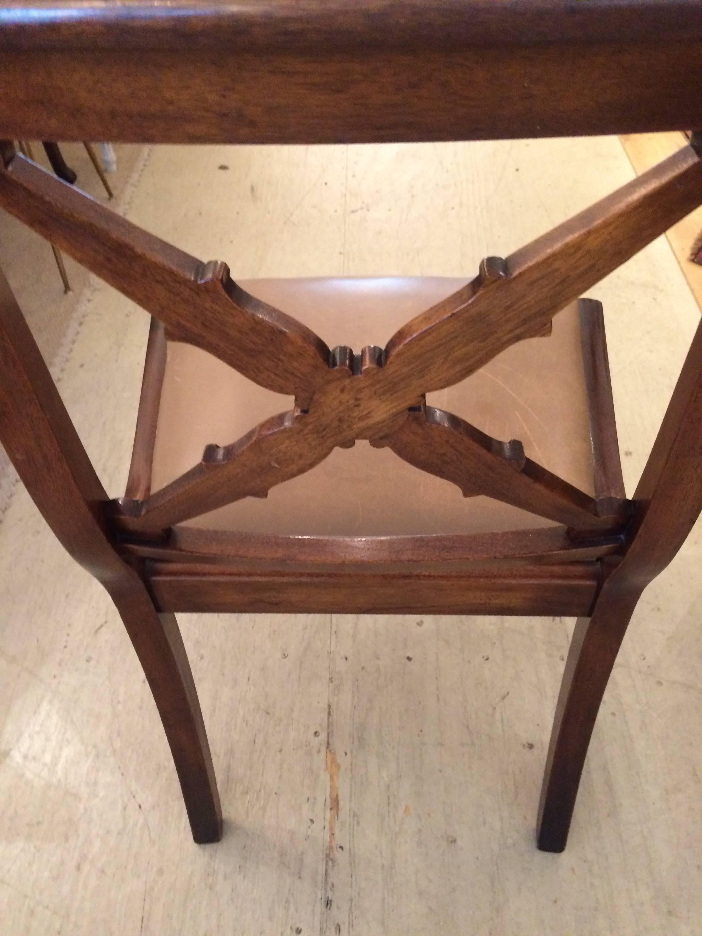 Set of Four Handsome Antique Regency Mahogany Dining Chairs In Good Condition In Hopewell, NJ