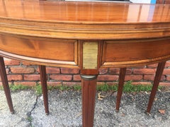 French Louis XVI Style Demilune Console Table