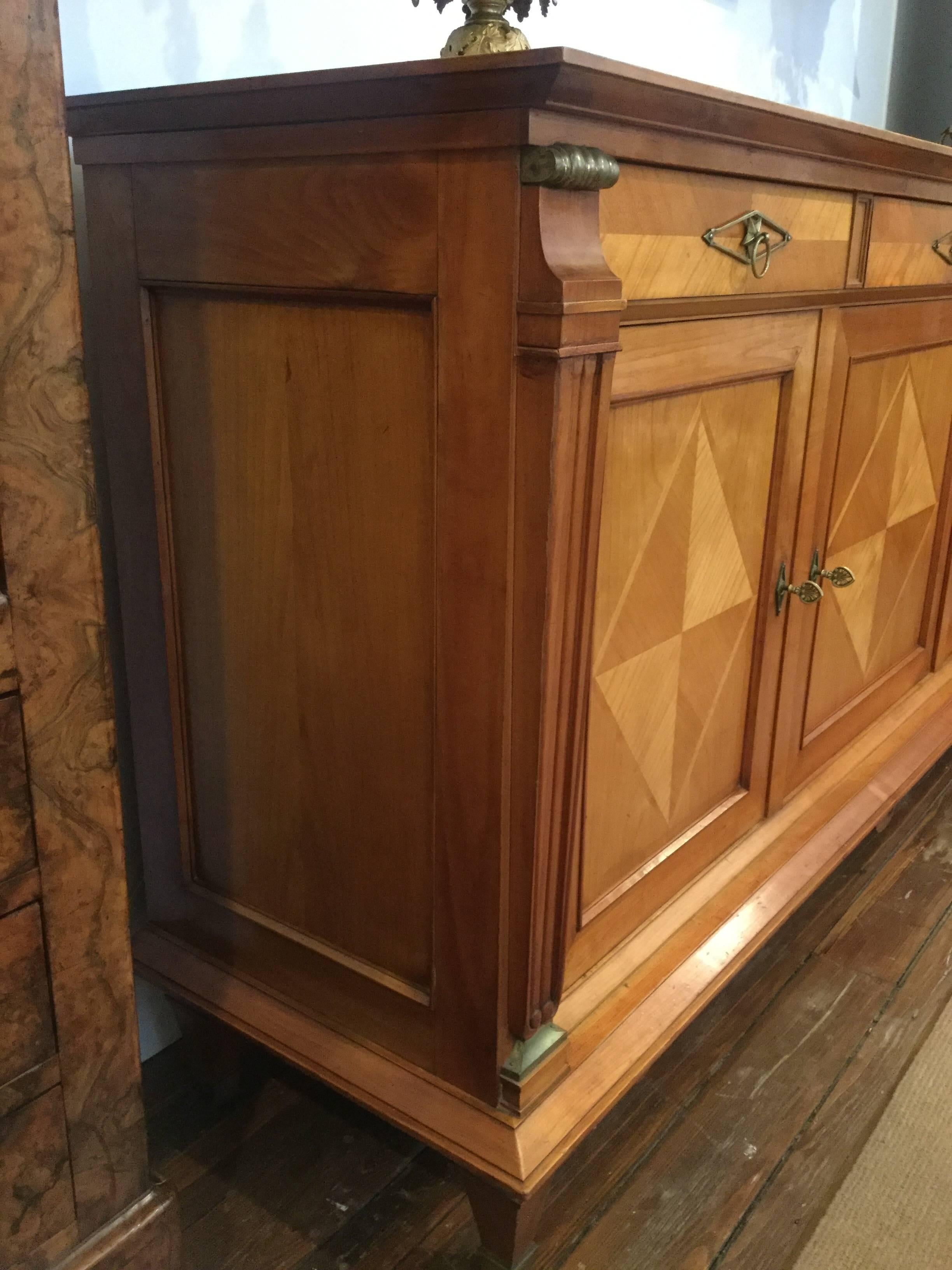 Handsome French Directoire Cherry Credenza Sideboard 2