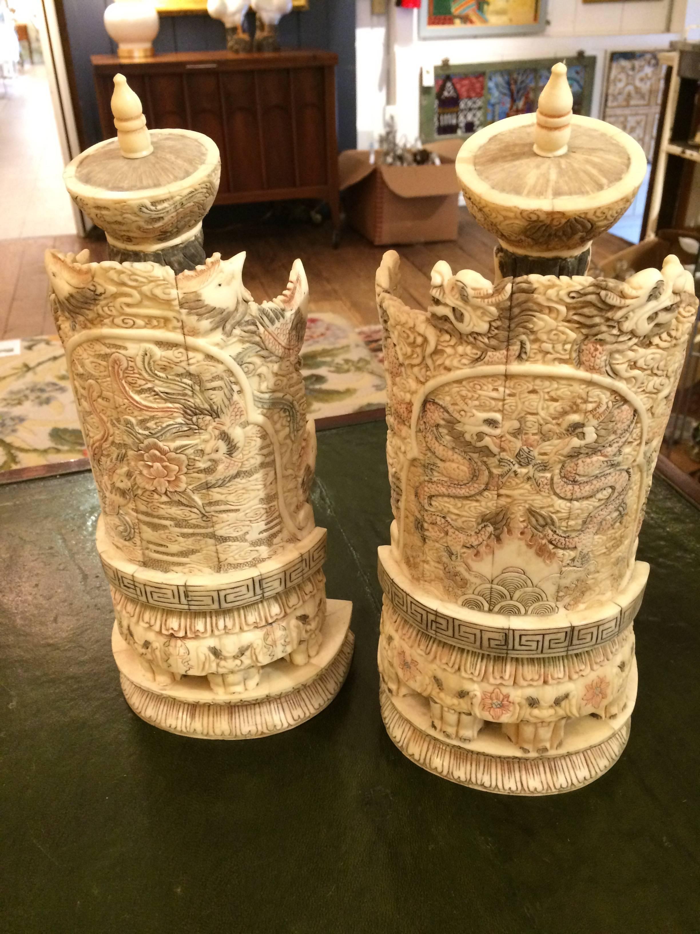chinese carved bone figures