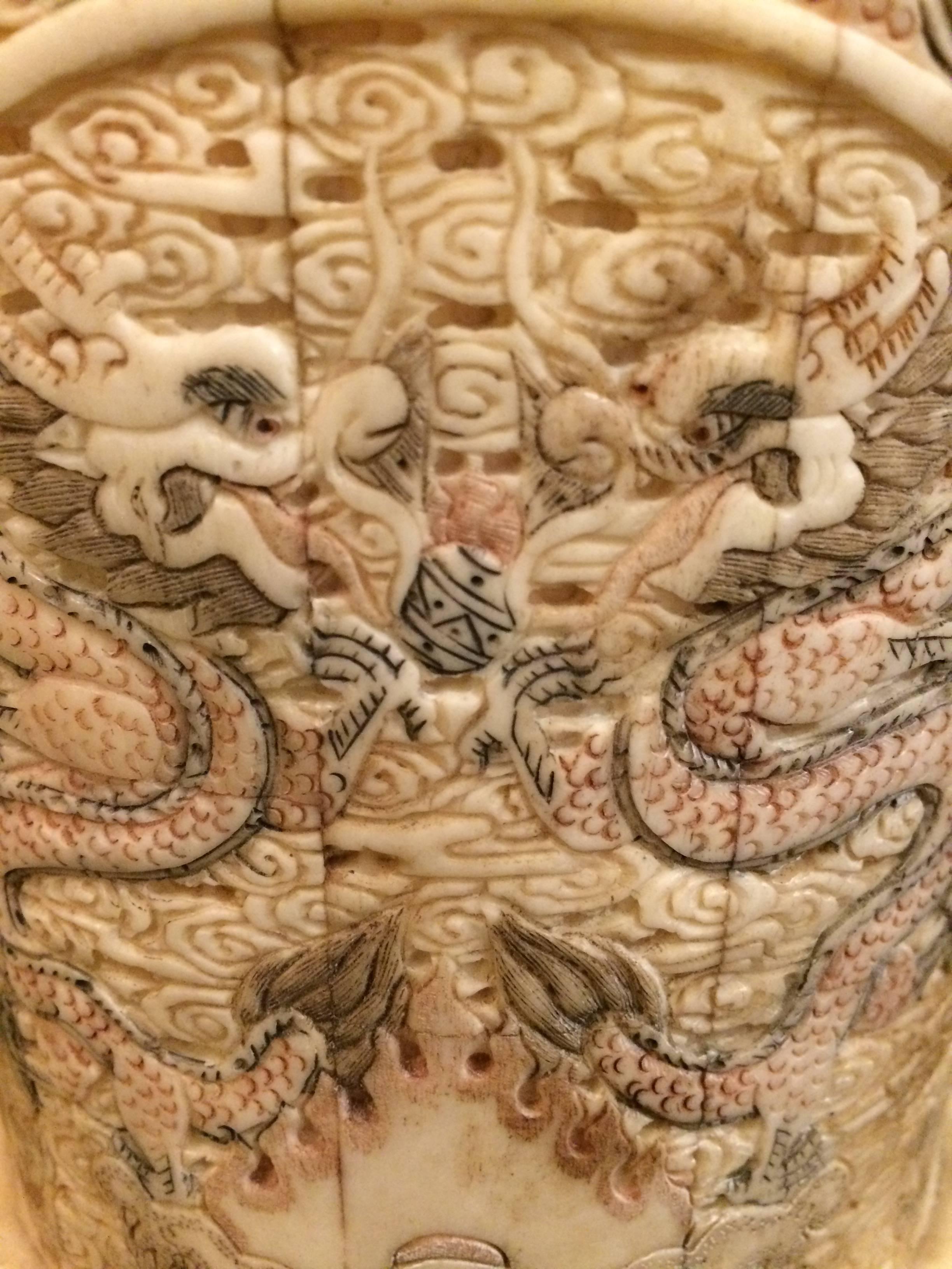 carved bone statue