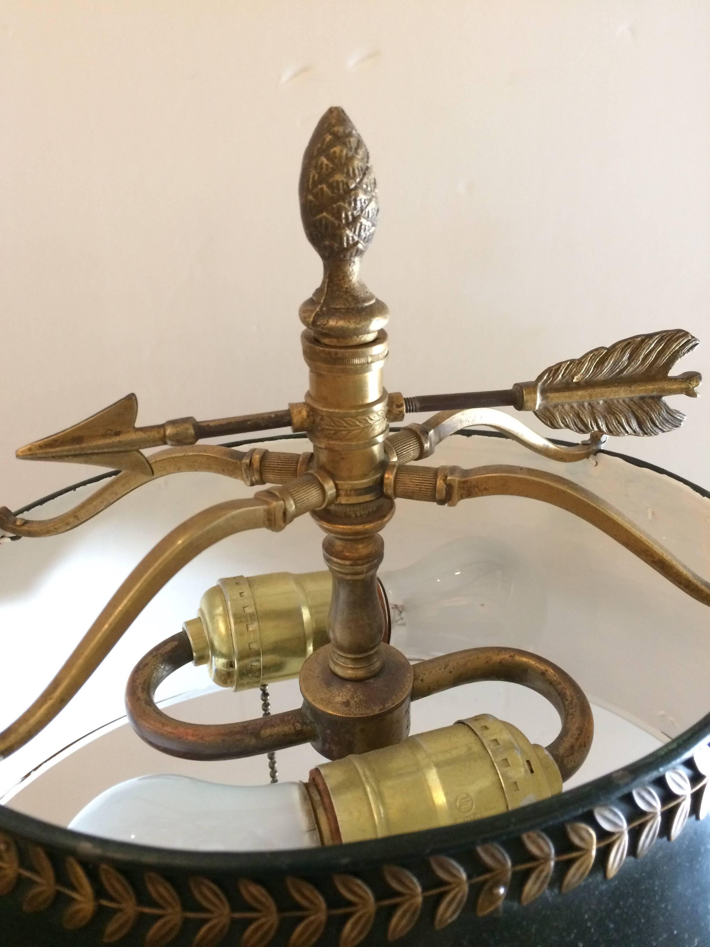 Exquisite French Bronze Bouilette Lamp In Excellent Condition In Hopewell, NJ