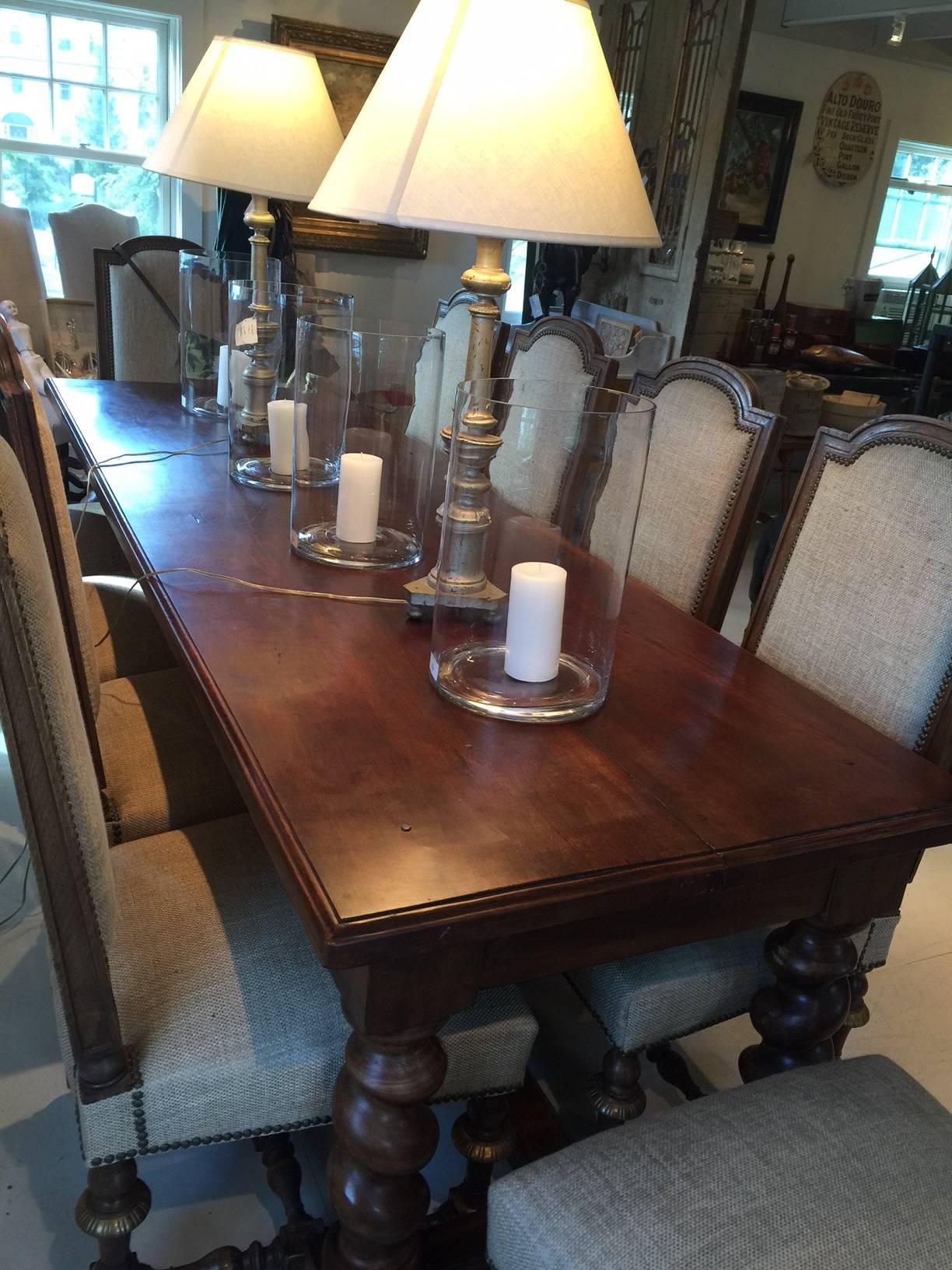 Impressive Very Long Antique French Walnut Refectory Dining Table 2