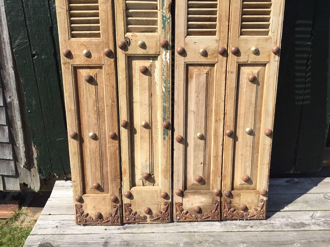 Super, Vintage French Shutters Architectural Fragments In Good Condition In Hopewell, NJ